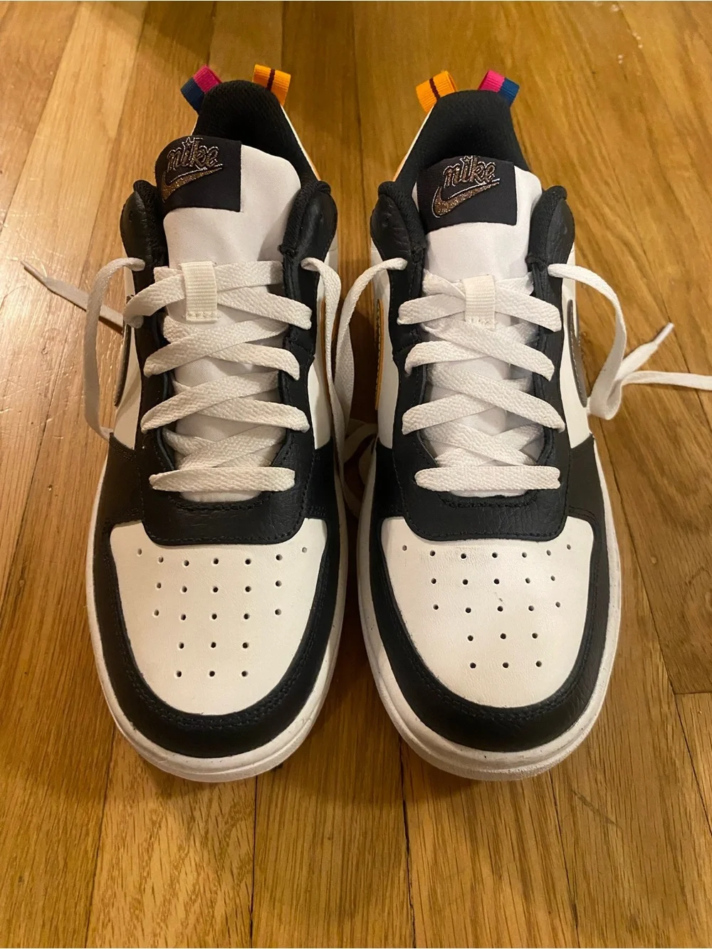 NEW Nike Court Borough 2 SE Low Summit White Pink Prime Youth Shoes